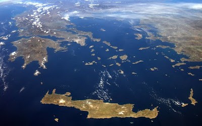 greece from space